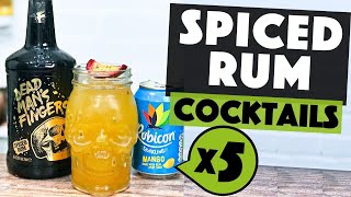 5 EASY Spiced Rum Cocktails  Easy Cocktails with Rum  Steve the Barman [upl. by Margret]