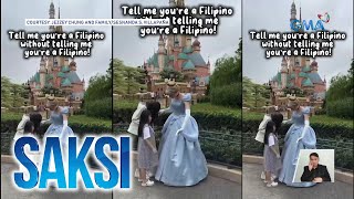 Pagmamano kay Cinderella sa isang theme park abroad isinagawa ng 12anyos na FilKorean  Saksi [upl. by Studner]