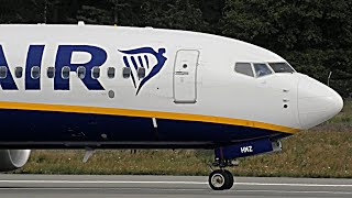 Ryanair 737 MAX 8200 Incredible Engine Sound✈️ Landing at Łódź Airport from London Stansted [upl. by Anaujd702]