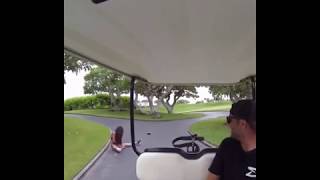 He drops his girlfriend while driving the golf cart [upl. by Oigolue]