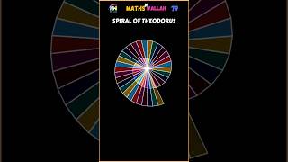 Spiral of Theodorus🌟🌟 maths trending shorts animation irrational spiral [upl. by Garnet]