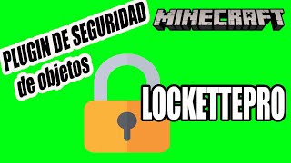 lockette plugin spigot español 2024☺ [upl. by Hgielar]