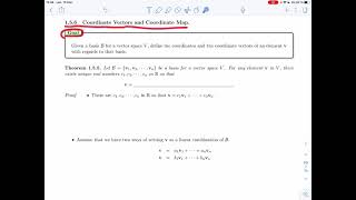 Linear Algebra 2  156  Coordinate Vectors and Coordinate Maps Video 1 [upl. by Sokcin]