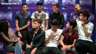 X FACTOR 2014 New boy band on bootcamp amp judges houses [upl. by Nylla]