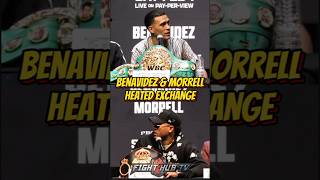 David Benavidez amp Morrell HEATED EXCHANGE at press conference [upl. by Enneirda]