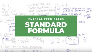 Enteral Feed Calculations Standard Formula [upl. by Deacon]