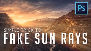 FAKE SUN RAYS IN PHOTOSHOP  a few other landscape photography finishing tips and techniques [upl. by Merridie]