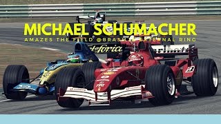 Automobilista  Schumacher Ferrari F2005 F1 at Brasilia External Ring [upl. by Lamag]