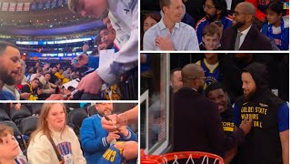 Steph and the Warriors Reunited with Andre  Steph takes time to sign jerseys for the kids  MORE [upl. by Nagaer]