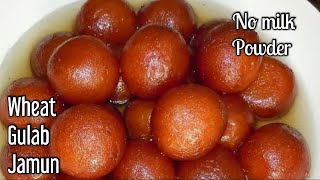 Wheat Gulab Jamun Without Milk Powder  Atta Gulab Jamun [upl. by Egres]