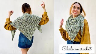 Châle au crochet tuto FACILE  Modèle Hobbii  Patron GRATUIT  Débutant pas à pas 🧶 [upl. by Niamreg]