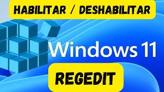 Habilitar o deshabilitar el Editor del Registro en Windows 11 [upl. by Wincer77]