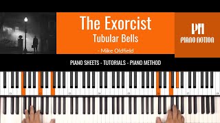 The Exorcist  Main Theme  Tubular Bells  Mike Oldfield Sheet Music  Piano Solo  Tutorial [upl. by Elawalo]