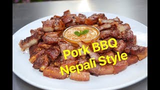 Pork Belly BBQ Nepali style  घरमै बनाउनुस स्वादिलो बार्बिक्यु  Homefoodbuzz [upl. by Staw]