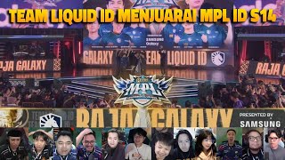 LAHIRNYA JUARA BARU MPL ID S14 ❗REAKSI STREAMER GRAND FINAL RRQ HOSHI VS TLID  GAME 7 [upl. by Lodhia]