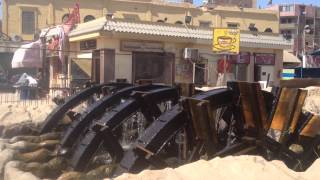 Ancient Waterwheels in Egypt in FayoumWaterwheels in fayoum [upl. by Sugden]