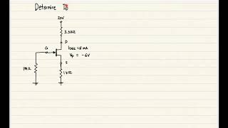 Transistors FET  Application of JFET Sample Problem 3 [upl. by Nette906]