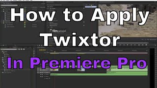 How to apply the Twixtor Effect in Premiere Pro [upl. by Crim62]