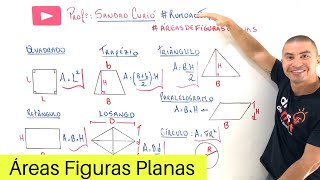 ÁREA DAS PRINCIPAIS FIGURAS PLANAS  GEOMETRIA PLANA [upl. by Nirej]