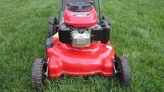 Troy Bilt Lawn Mower Honda GCV160 160CC OHC Engine  Final Look amp Startup  Part II  April 14 2014 [upl. by Reivad]