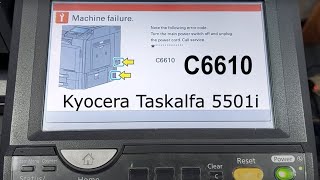 C6610 error Kyocera Taskalfa 3501i 4501i 5501i  Step by Step Solutions  Cleaning [upl. by Anavahs127]