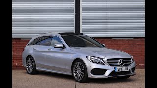 MERCEDES C220D ESTATE AMG LINE PREMIUM 2017 WALK AROUND VIDEO TOUR START UP [upl. by Terryl132]