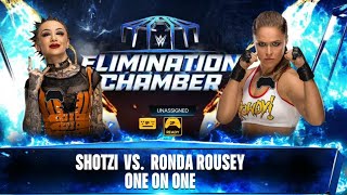 Wwe Shotzi Vs Ronda Rousey 2k24 Elimination ChamBer Ju [upl. by Ahsinhoj847]