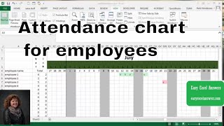 How to make attendance chart for employees in Excel [upl. by Malca633]