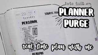 Let’s Talk About Planner Purging  Planner Unhaul  Real Time Plan With Me  Hobonichi Cousin [upl. by Maillij464]