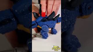 Jurassic World Stegosaurus from Imaginext Toy Reveal AdventureFun with Dr Grant and Owen get hurt [upl. by Bendicta]