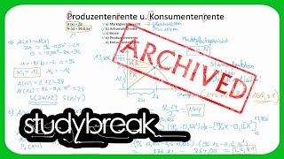 ARCHIVIERT Produzentenrente Konsumentenrente  Volkswirtschaftslehre [upl. by Nnaylloh]