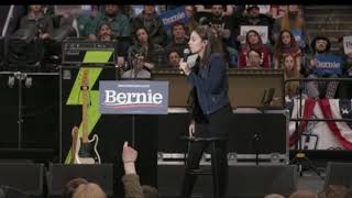 AOC calls to break up ICE praises BERNIE SANDERS progressive record in fiery speech FULL REMARKS [upl. by Sirahc]