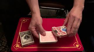 Strong 2 Deck Trick  thought of card at any number acaan trick sleight of hand card magic [upl. by Pedro]