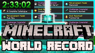 Minecraft All Advancements Speedrun World Record [upl. by Adleremse]