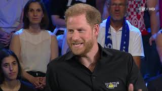 Prinz Harry German TV  Invictus Games 2023  complete broadcast amp interview amp Goal Wall Shooting [upl. by Nytsyrk]