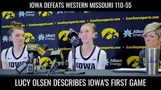 Iowa Hawkeye Lucy Olsen On Iowas First Game hawkeyes [upl. by Ahseral443]