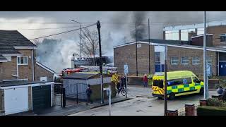 Hucknall Blaze Old Petrol Station [upl. by Osterhus]