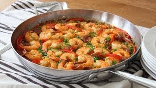 Quick amp Easy Paella  Oven Baked Sausage amp Shrimp Paella Recipe [upl. by Sudnac]