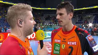 Andy Schmid im Interview nach dem Heimsieg gegen PGE VIVE Kielce [upl. by Jaala]