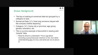 Statistical Analysis in the HR world AI Virtual Lunch and Learn Wednesdays 2023 08 30 [upl. by Klapp639]