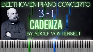 Adolf Von Henselt Cadenza For Beethovens Piano Concerto No 3 Op 37 Movement 1 [upl. by Namdor]