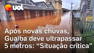 Rio Grande do Sul Guaíba pode voltar a ultrapassar os 5 metros após nova chuva no estado [upl. by Sirak]