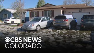 Greeley residents cleaning up after severe hail heavy rain hits neighborhoods [upl. by Leirbaj]