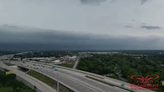 04262023 Waco TX  Tornado warned storm approaches I35Drone [upl. by Kcirred5]