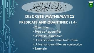 Quantifier in discrete math Universal quantifier and its truth value14 اردو  हिंदी [upl. by Clie]