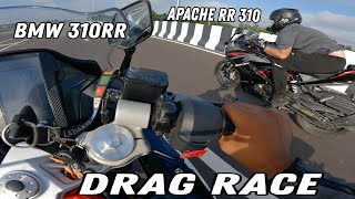 Apache RR 310 BS6 VS BMW G310RR BS6 2023 Drag Race [upl. by Yates375]