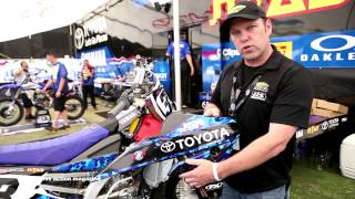 Inside the all new Cycra Plastics at JGR Yamaha Pits [upl. by Harlene]