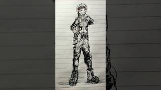 Stickman To Deku 🔥shorts drawing art sketch myheroacademia deku midoriya mha anime sub [upl. by Scully]