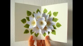 How to make pop up greeting card 2  DIY easy paper crafts tutorial [upl. by Hoeg]