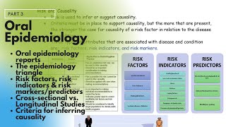 Everything you need to know about Oral Epidemiology Part 3 [upl. by Secnarfyram837]